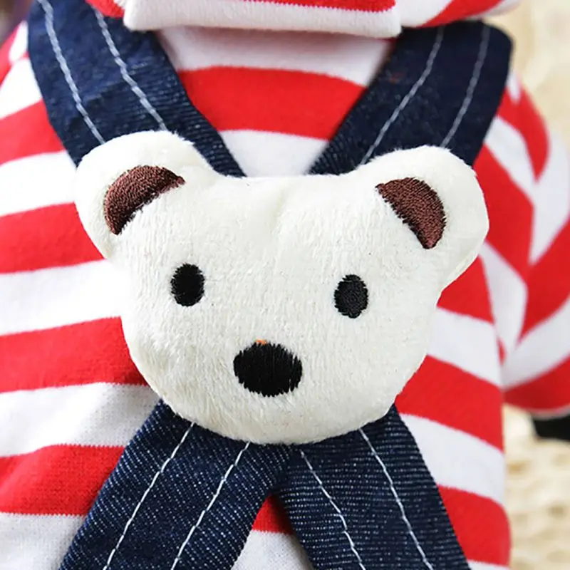 White Dot Puppy Dress Cat Strap Denim Skirt Pet Dog Clothes Apparels Size XS-XL Supplies manteau chien hiver |