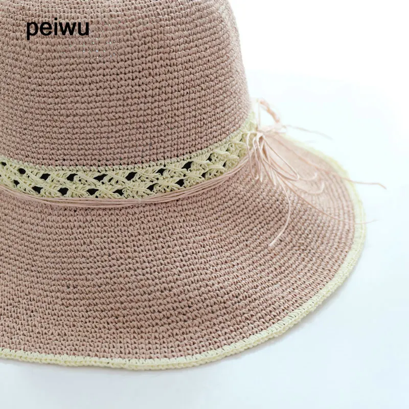 Summer Wide Brim Straw Hats For Ladies Handmade Sun Beach Hat Feminino panama hat | Аксессуары для одежды