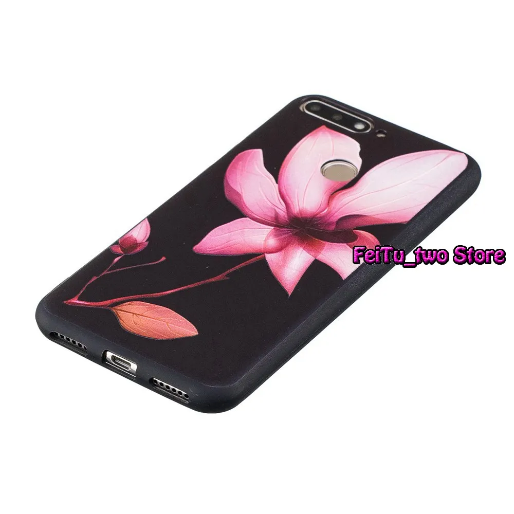 Emboss TPU Case for Huawei Honor 7C 5.7 &quotC7 AUM-L41 Dual Y6 Prime 2018 ATU-L31 ATU-L42 Soft Silicone Phone Cover Capa |