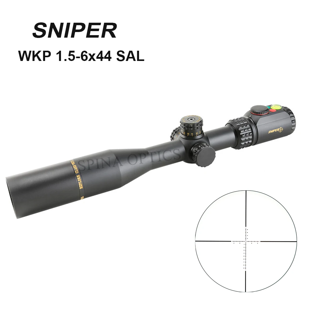 Снайпер WKP 1 5-6X44 SAL Riflescope Тактический RG светящийся стеклянный травленый