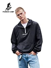 Мужская куртка с капюшоном Pioneer Camp, белая или черная Повседневная Водонепроницаемая уличная куртка-пуловер, 2020, AJK908023
