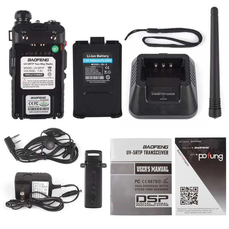 Baofeng UV-5R TP 8 Вт Высокая мощность VHF/UHF 136-174/400-520 МГц двухдиапазонный FM двухсторонний