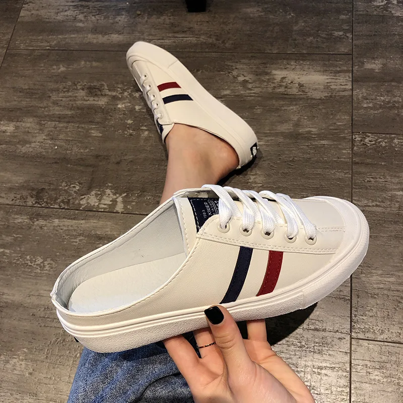 Женские туфли коллекция Лето 2019 популярные Шлепанцы из искусственной кожи для