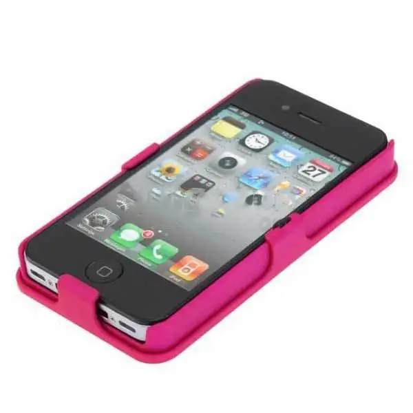 Levanabuy Rhombus Pattern With Rotating Clip Sliding Plastic Case For for iphone 4S |