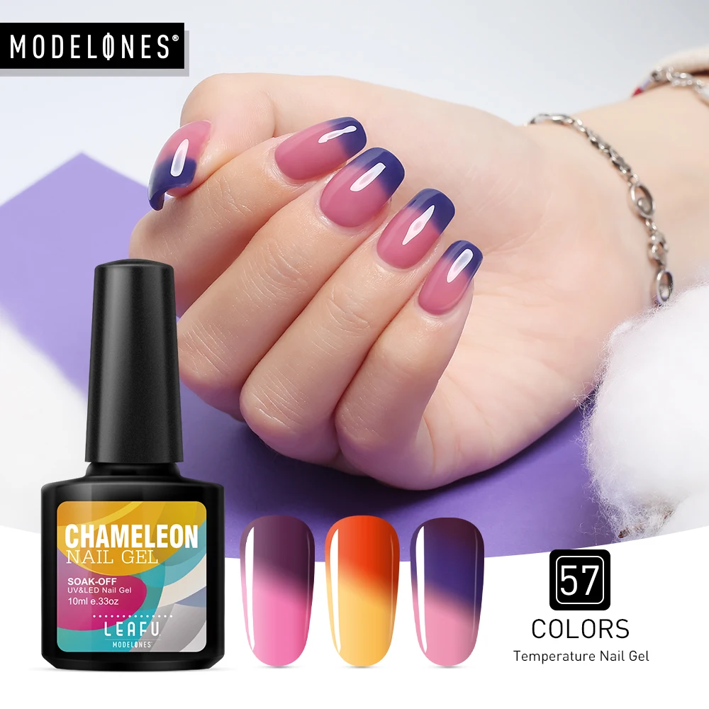Modelones изменяющий цвет в зависимости от температуры Led Гель-лак для ногтей дизайн