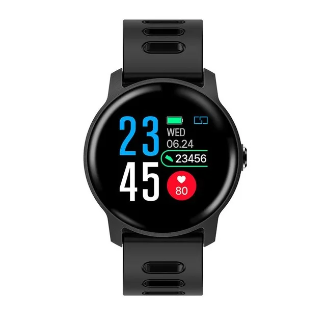black Мужские умные часы S 08 SENBONO IP68 фитнес-трекер пульсометр Шагомер Smartwatch для Android IOS черный водонепроницаемый телефон - Цвет: black