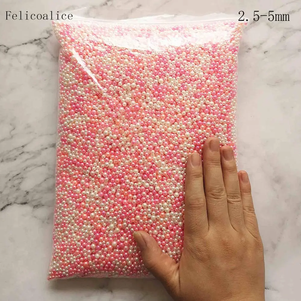 2.5-5mm Pink 500g 500 г 2,5-5 мм жемчужный наполнитель для прозрачной/пушистой коробочка с грязью игрушки Лизун для детей DIY Набор шариков аксессуары поставки забавная Лепка глина - Цвет: 2.5-5mm Pink 500g