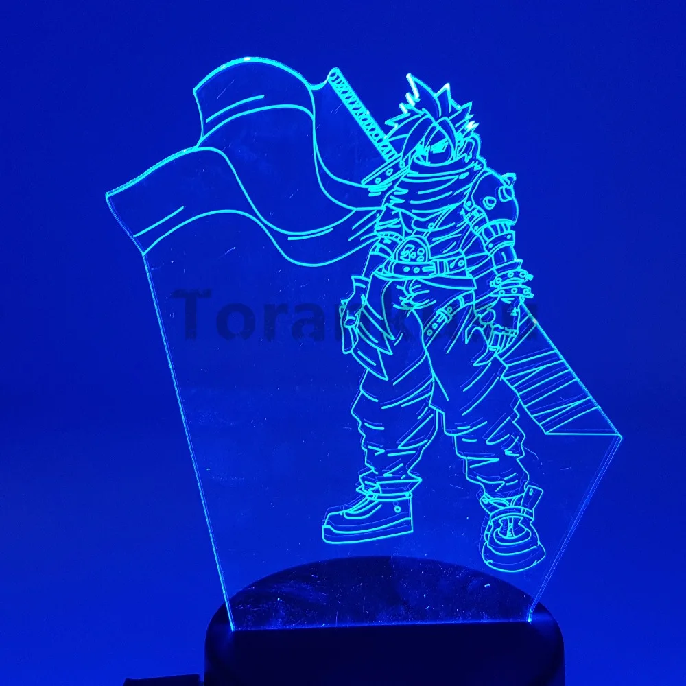 Final Fantasy фигурку Клауд страйф VII 3D ночные светильники светодиодный Изменение