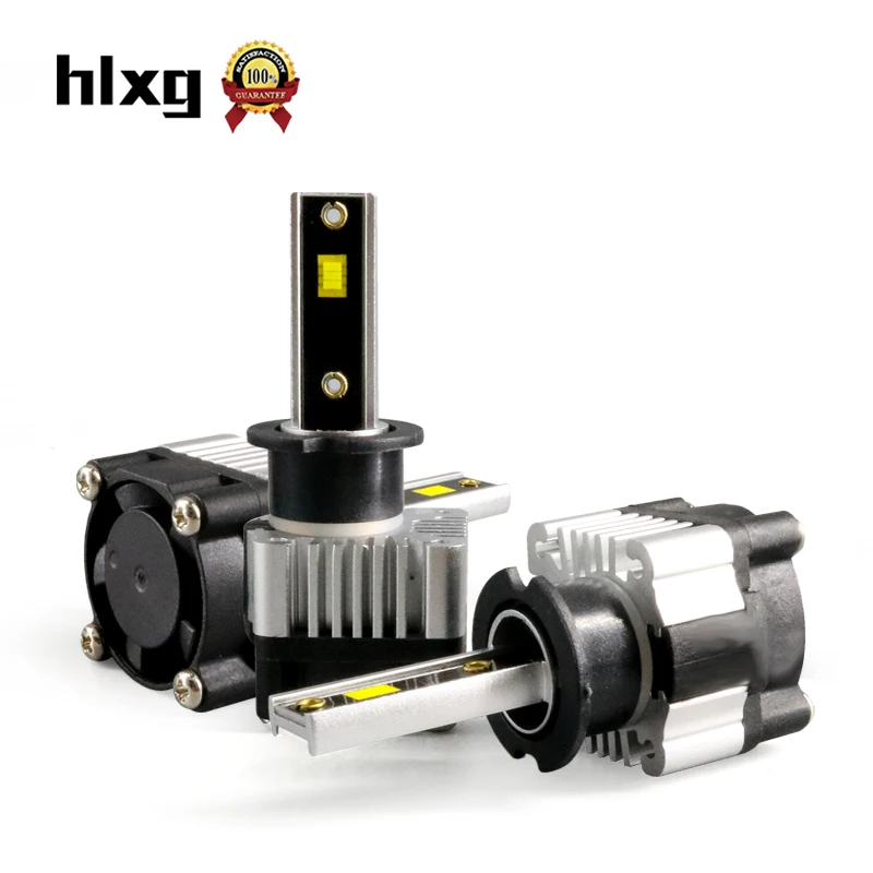 HLXG 2 шт. H3 LED H4 идеальная режущая линия H11 фара 72 Вт 8000LM H1 H8 H9 9005 9006 12 В CSP чипы 6000 К