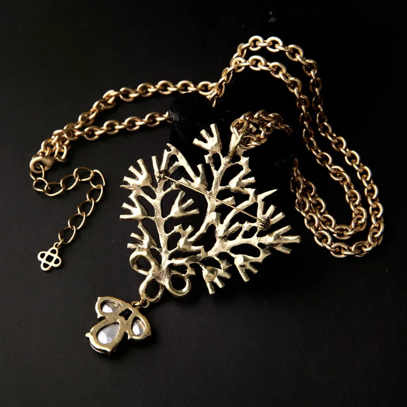 Ожерелье и подвеска трансформер из Индии длинная цепочка сплава имитация