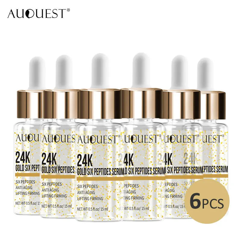 Сыворотка для лица с гиалуроновой кислотой 24 К золота увлажнение сужение пор