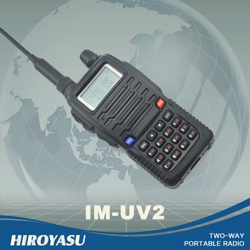 HIROYASU черный цвет Φ 136-174 МГц &amp IM-UV2 два диапазона 5 Вт/3 Вт 128CH FM 65-108 портативный