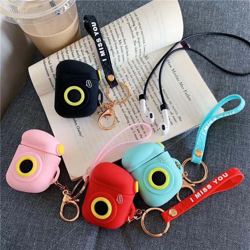 Чехол для наушников Airpods из мягкого ТПУ с 3d изображением милой мультяшной