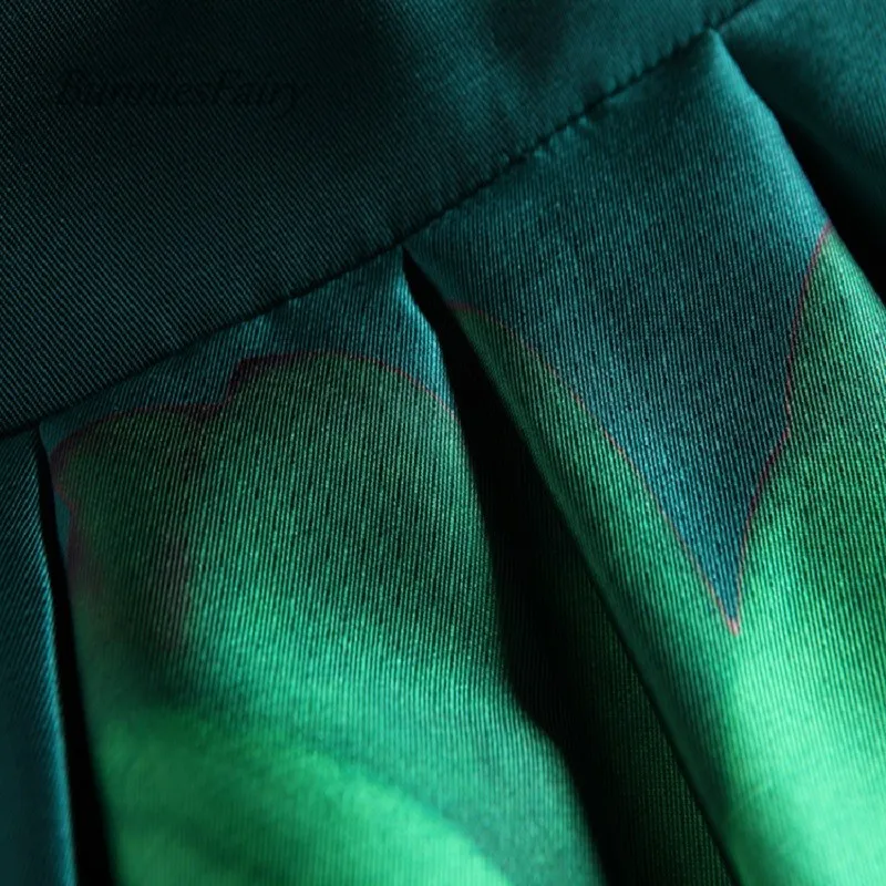 Женская винтажная плиссированная юбка банниесфей с высокой талией и цветочным