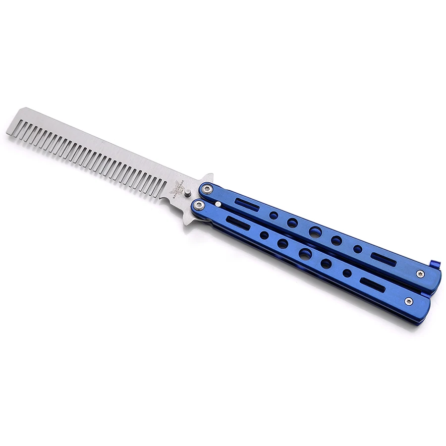 Красочный складной нож для усов и бороды из нержавеющей стали расческа волос