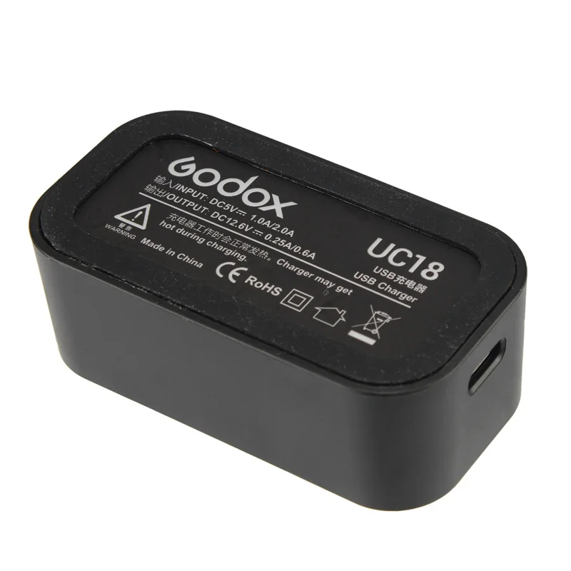 Оригинальное зарядное устройство Godox UC18 /UC20/UC29 USB + VB18/VB20/WB29 аккумулятор для