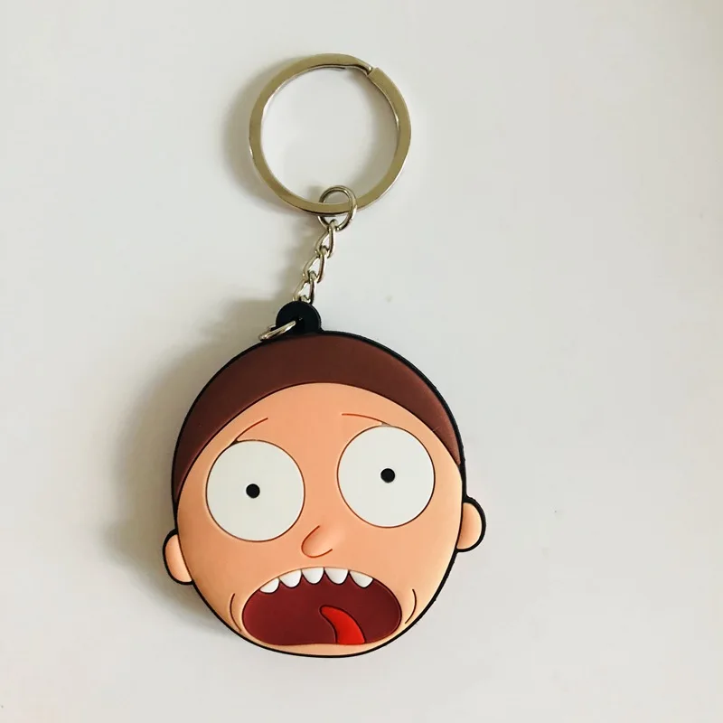 Западный мультфильм сезона Рика и Морти брелок милый cos аниме фигурки Новинка интересный двухсторонний ПВХ детские подарки llavero - Цвет: 3