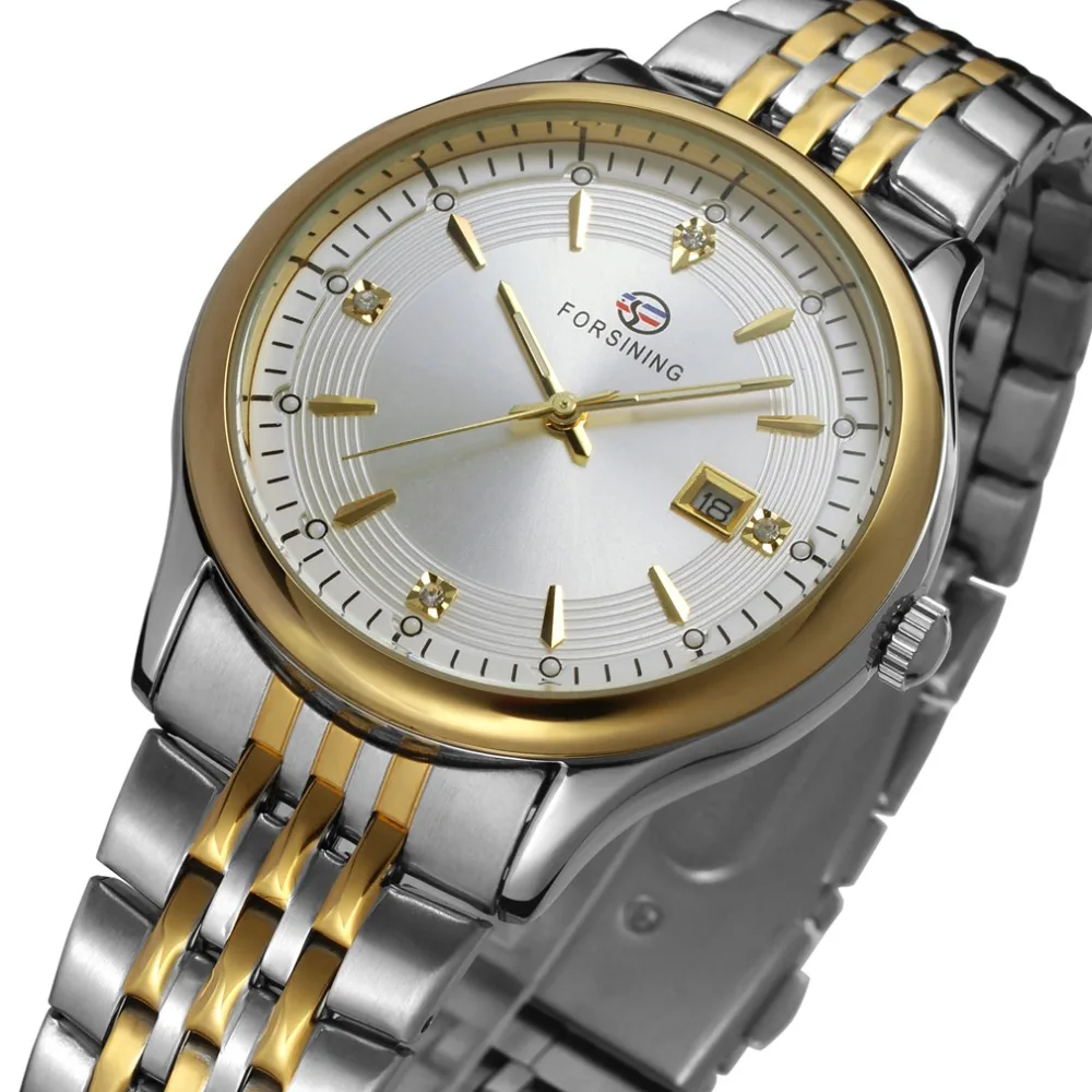 Для мужчин Бизнес классический простой дизайн календарь Дисплей белый циферблат