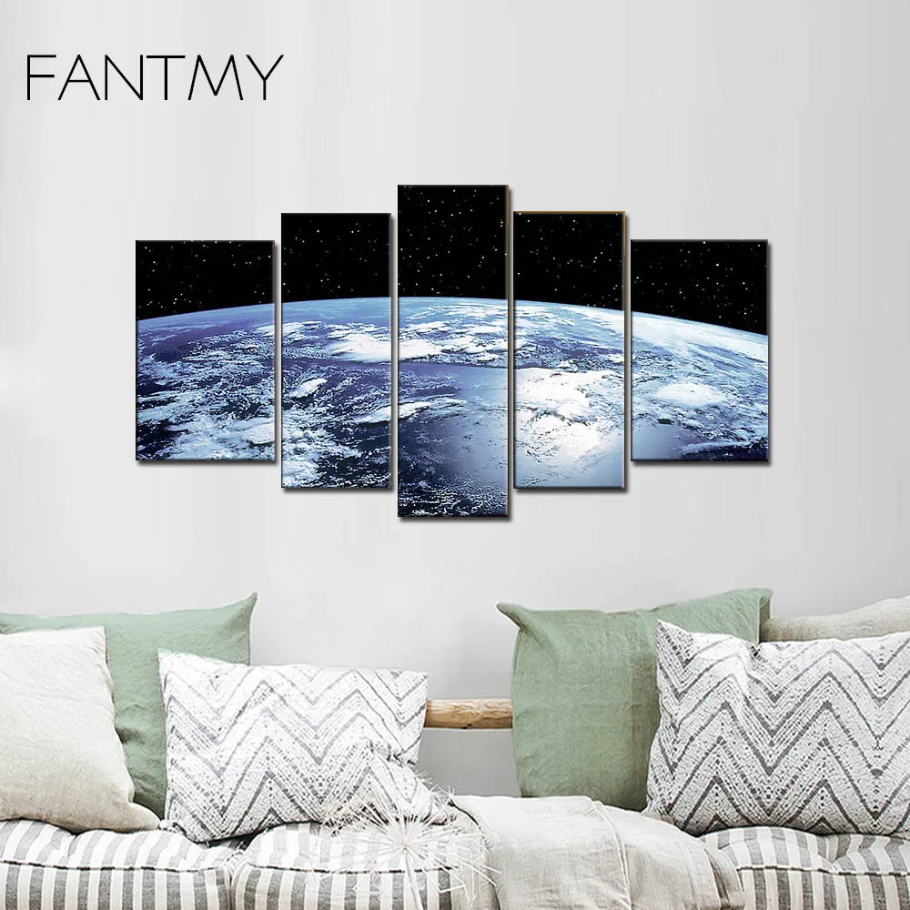 Fantmy Безрамное картину живопись по номерам Аннотация DIY Планета Земля картина