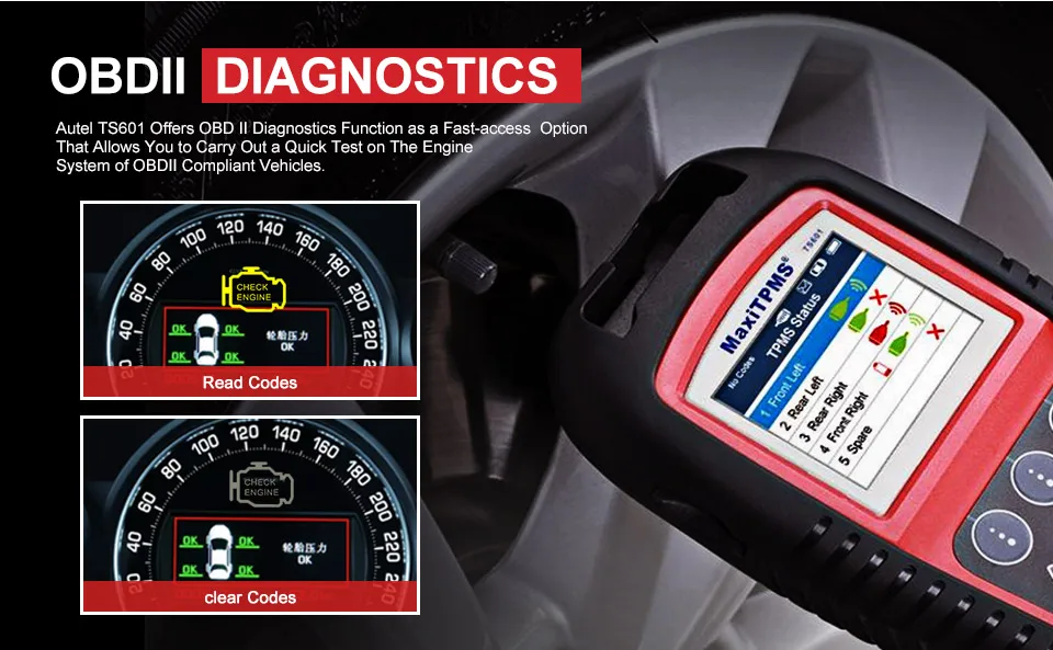 Autel TS601 TPMS автомобильный диагностический инструмент MaxiTPMS автомобильные