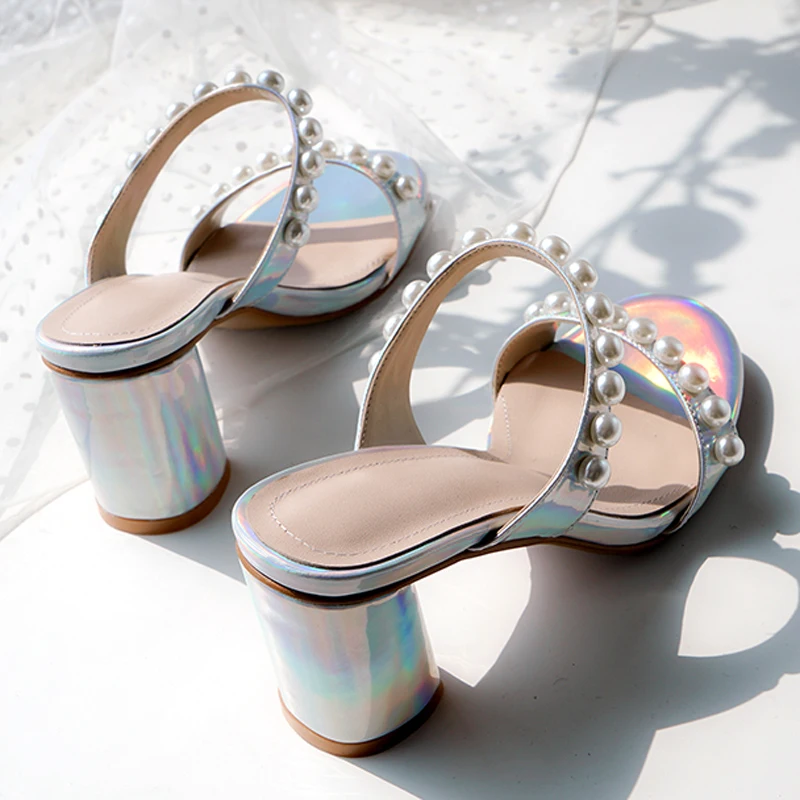 Женские модные тапочки элегантная женская обувь с жемчугом удобные женские