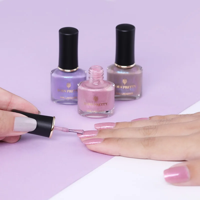 BORN PRETTY лак для ногтей мерцающий блеск воздушный сухой лак для ногтей DIY маникюр дизайн 6 мл