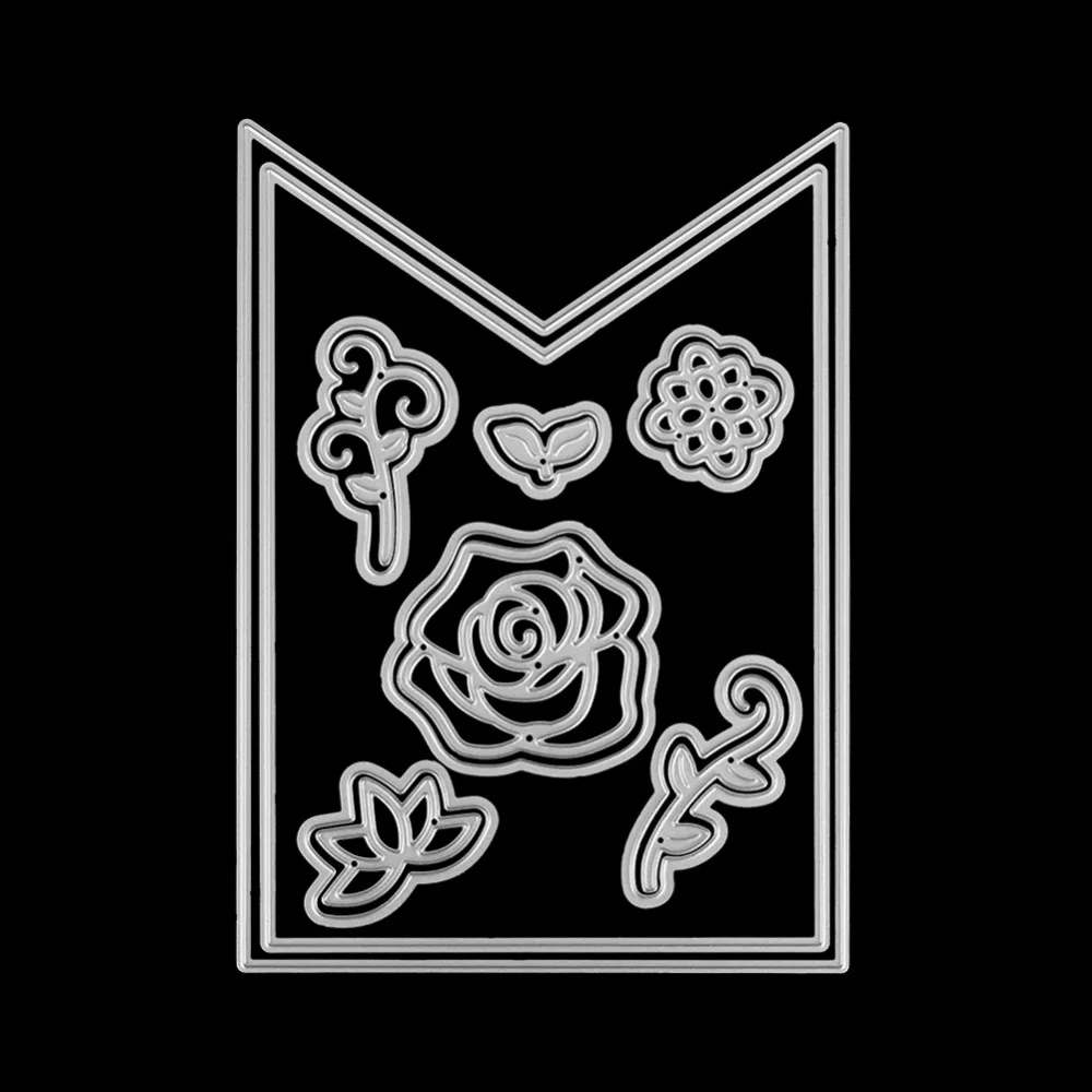 Metal Cutting Dies for DIY Scrapbooking Decorative Embossing Christmas Craft Flower Leaf Greeting Card making new clear | Дом и сад