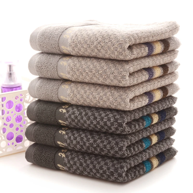 Dryad Men's Face Towel Pure Cotton with Satin Crotched Strip Hand Towels Gray 74x34cm Best Gift for Papa &amp Lover | Дом и сад