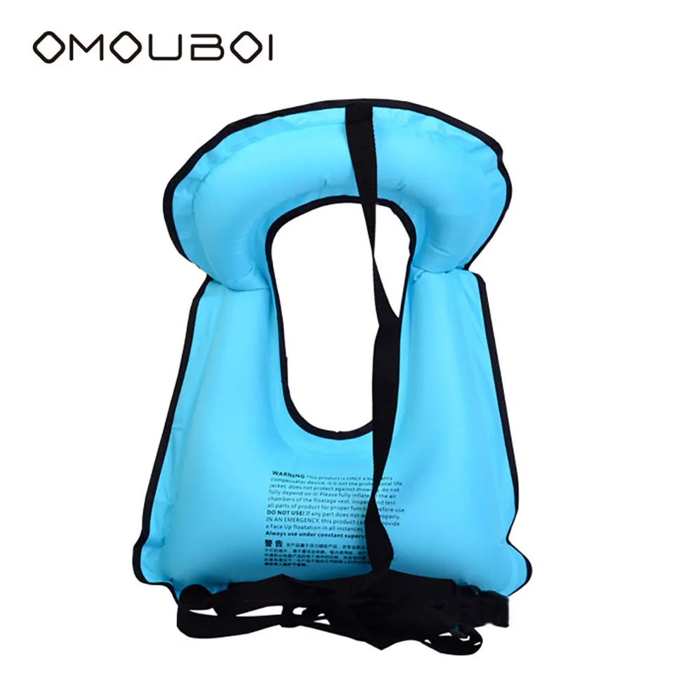 OMOUBOI Небесно-Голубой Дети дрейфующих Дайвинг надувной спасательный жилет