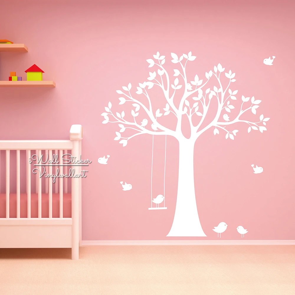 Большое дерево стены Стикеры детские дерева настенные DIY Семья Настенный декор с