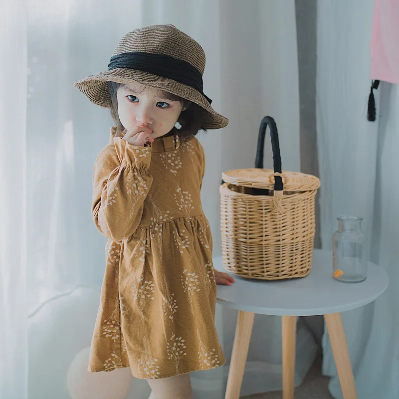 Baby Girl Dress 2019 Spring Fashion Children Clothing Long Sleeve Floral Cotton Girls Clothes Princess Dresses For Vestidos | Детская