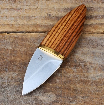 Zebrawood handle D2 стали высокой твердости Открытый нож Самообороны выживания Инструменты охоты кемпинга фиксированным лезвием Прямые ножи Коллекция подарок - Цвет: Zebrawood handle