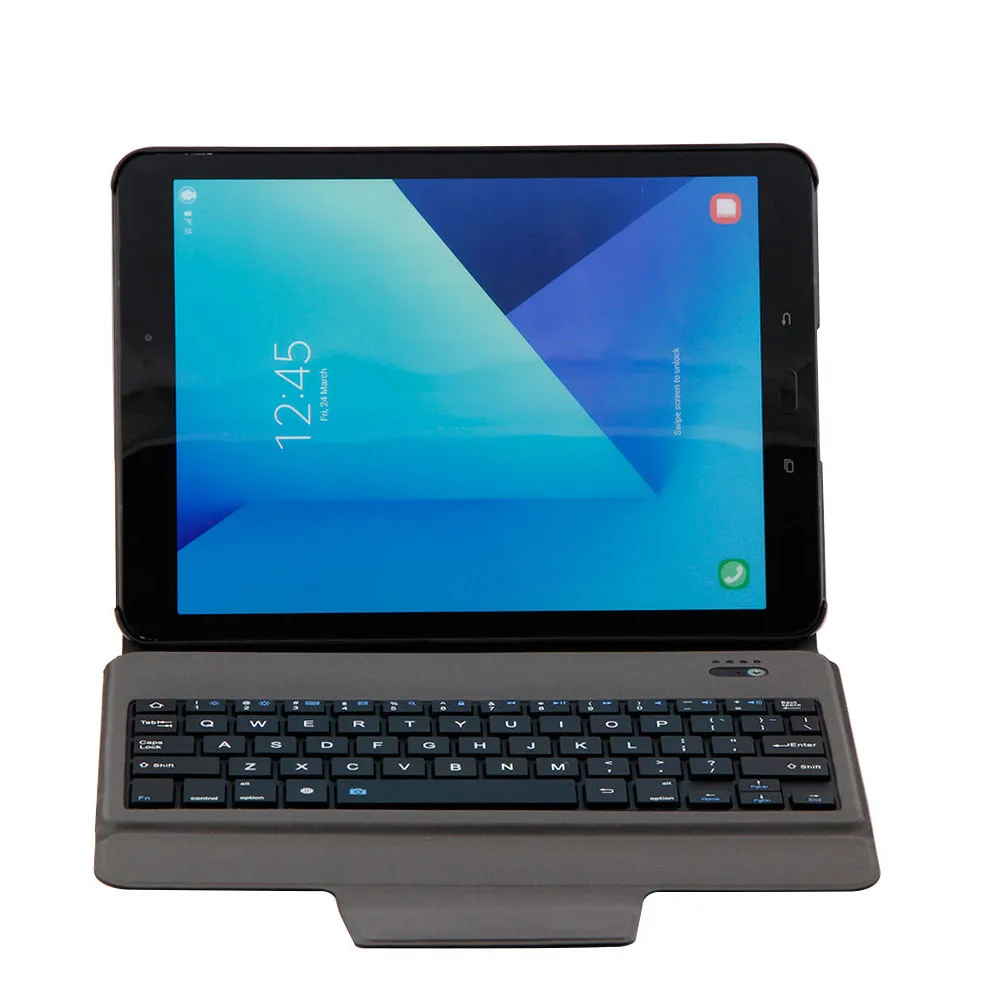 Bluetooth клавиатура для samsung Galaxy Tab S3 9 7 T820/T825 ультра тонкая с кожаный чехол клавиатуры