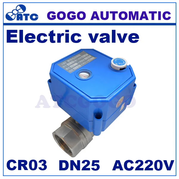 CWX 25S DN25 1 bsp 2 way SS304 мини моторизованный шаровой клапан с ручным управлением для