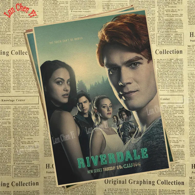 Винтажный постер Riverdale из крафт бумаги винтажный настенные наклейки для гостиной