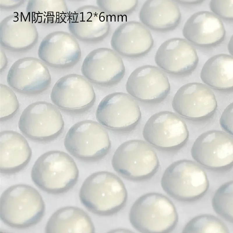 

64PCS 12mm x 6mm clear anti slip silicone rubber plastic bumper damper shock absorber 3M self-adhesive silicone feet pads