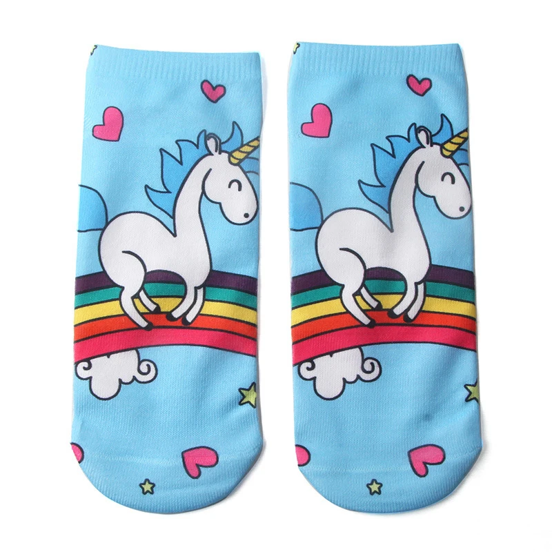 

6Pcs/1lot Kids Cartoon Socks Cotton Cute Unicorn Character Socks Baby White Socks Children Clothing Age For 6-12 Years GZ09
