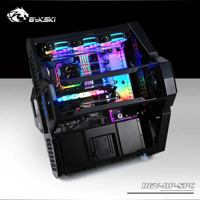 Bykski водный охладитель пластина для DeepCool Quadstellar чехол, RBW(5 V)/RGB(12 V), подходит для водяного охлаждения здания