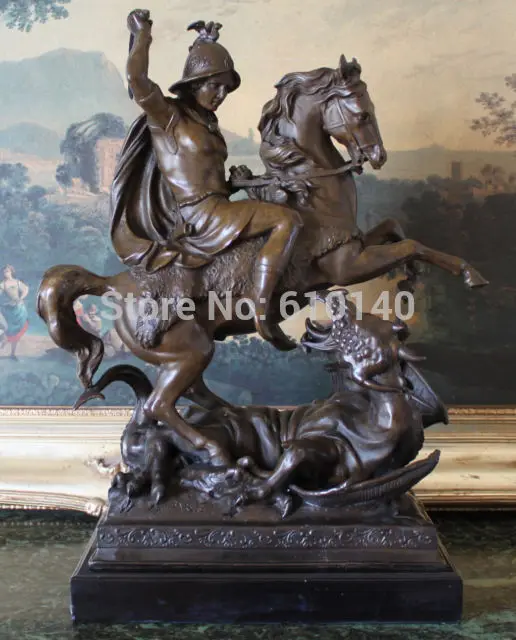 Статуя Святого Георгиевского дракона в стиле милитари Римского солдата