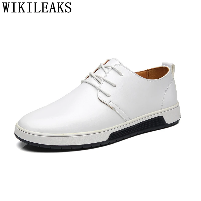 White Sneakers Mens Shoes Casual Leather Men Luxury Brand Tenis Masculino Adulto Zapatos De Hombre Ayakkabi Skor | Обувь