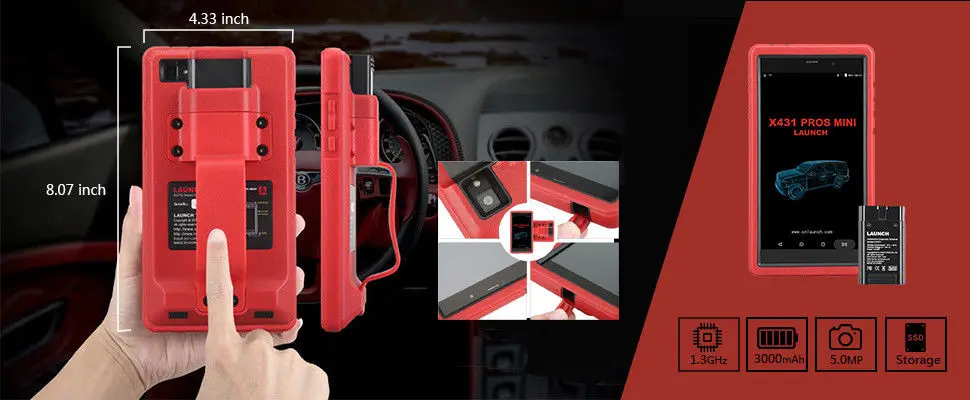 LAUNCH X431 Pro мини автоматический диагностический инструмент Поддержка WiFi/Bluetooth инструмент Автосканер диагностические инструменты ECU кодирующий анализатор автомобиля OBD2