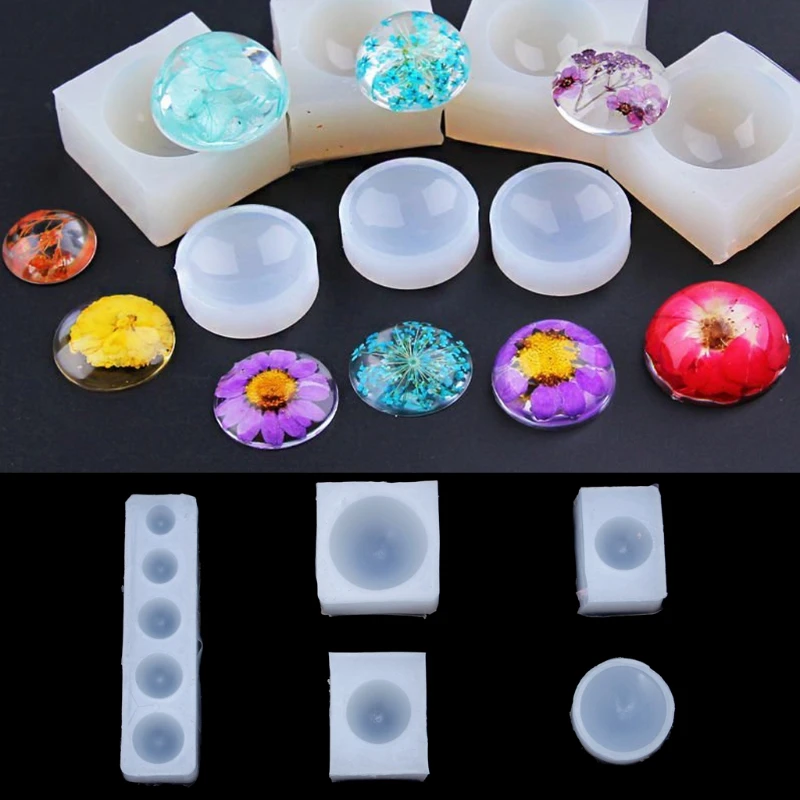 

DIY Silicone Hemisphere Pendant Mold Resin Jewelry Pendant Making Epoxy Casting