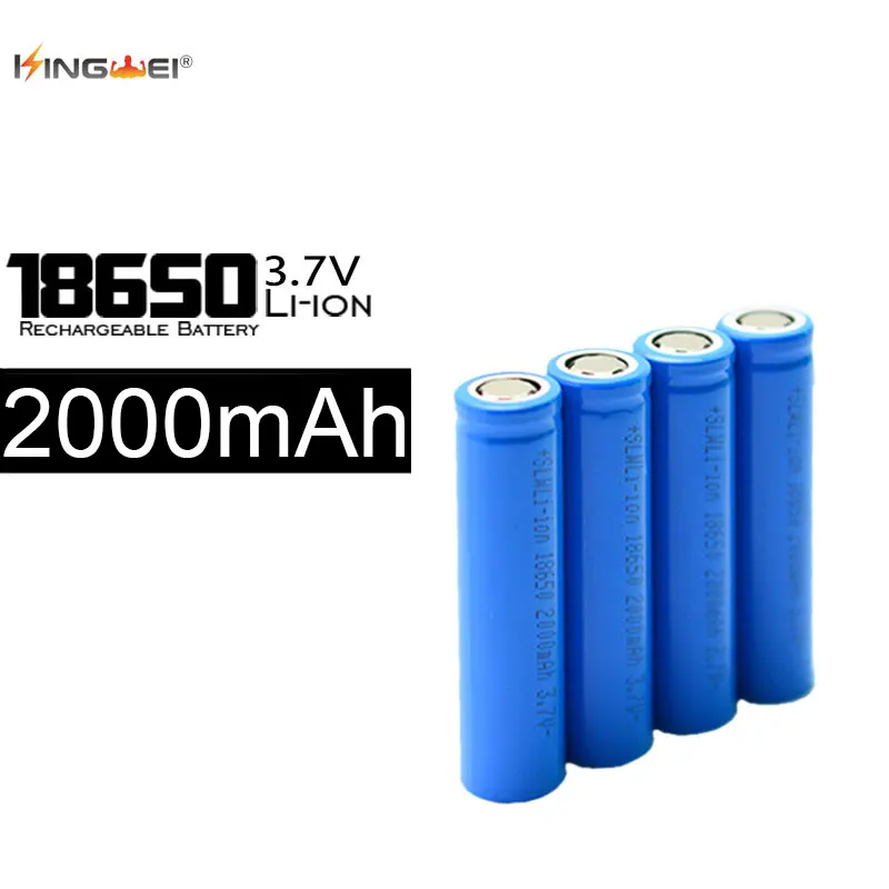 2015 новые 4 шт./лот 18650 батареи 2000mAh 3 7 v перезаряжаемые литий ионная батарея|li-ion