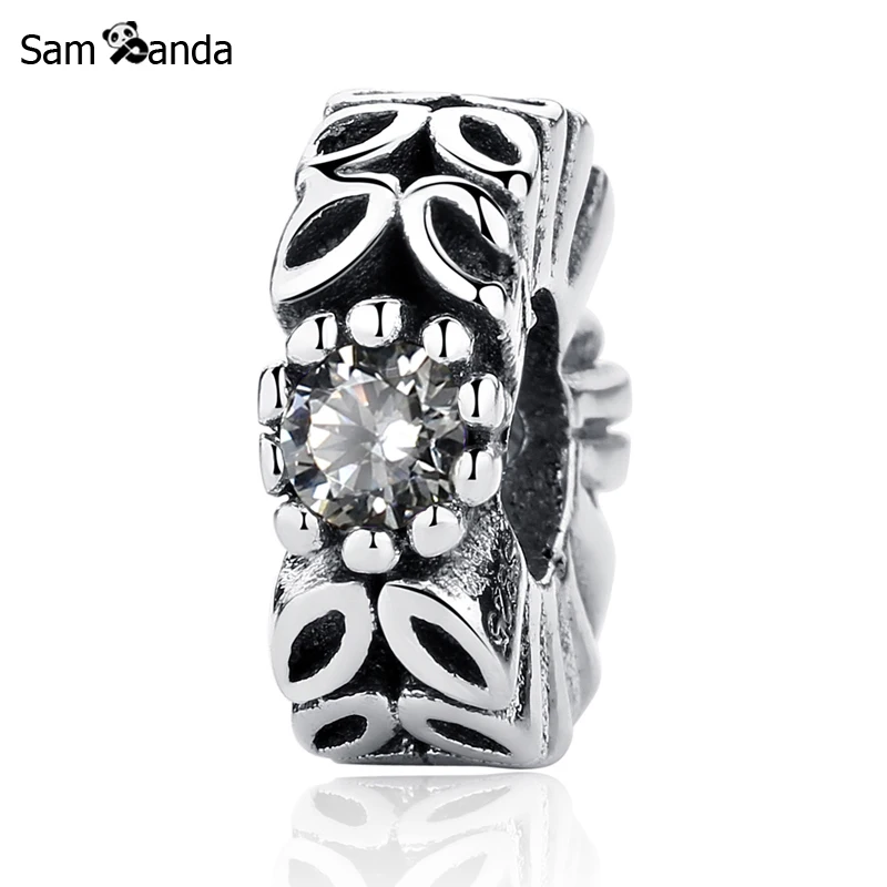 Женский браслет из серебра 925 пробы с подвесками в виде листьев|silver bead charm|beads