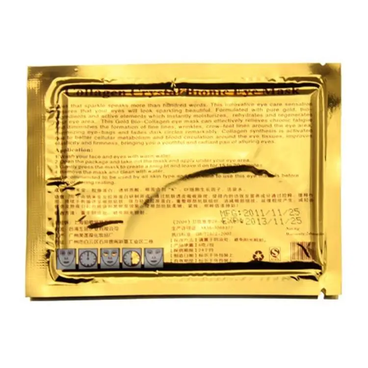 1 пара коллагеновые маски для кожи вокруг глаз с золотыми кристаллами|Патчи| |