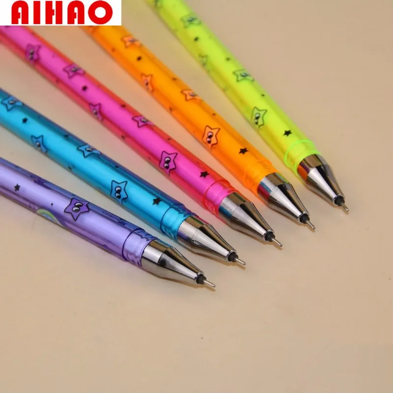 AIHAO Новое поступление колпачок волшебный ластик, стираемая ручка 12 шт./партия студенческие яркие цвета Письма высокого качества школы и офиса