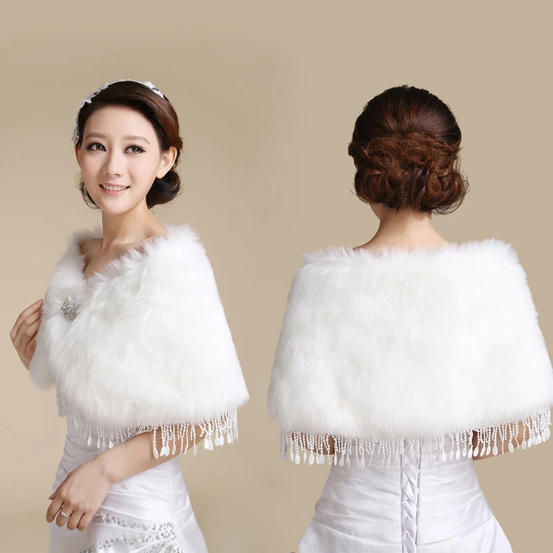 Горячая Распродажа Модный Элегантный Теплый Болеро из искусственного меха цвета