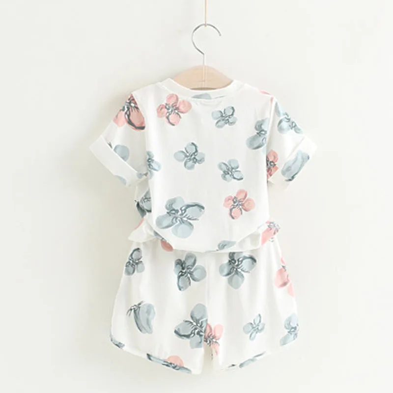 2019 новые летние комплекты одежды для маленьких девочек футболка + шорты модная