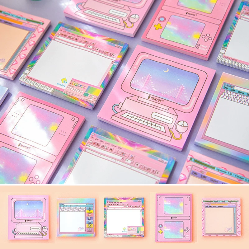 3 шт. Kawaii канцелярские принадлежности Стиль Девушки Розовые Липкие заметки
