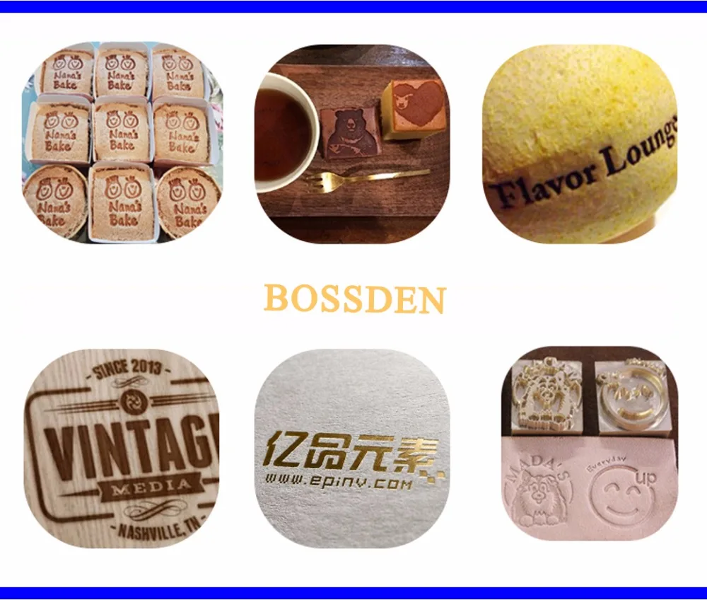 BOSSDEN торт гамбургер мясо кожа дерево Сделай Сам логотип Электрический паяльник